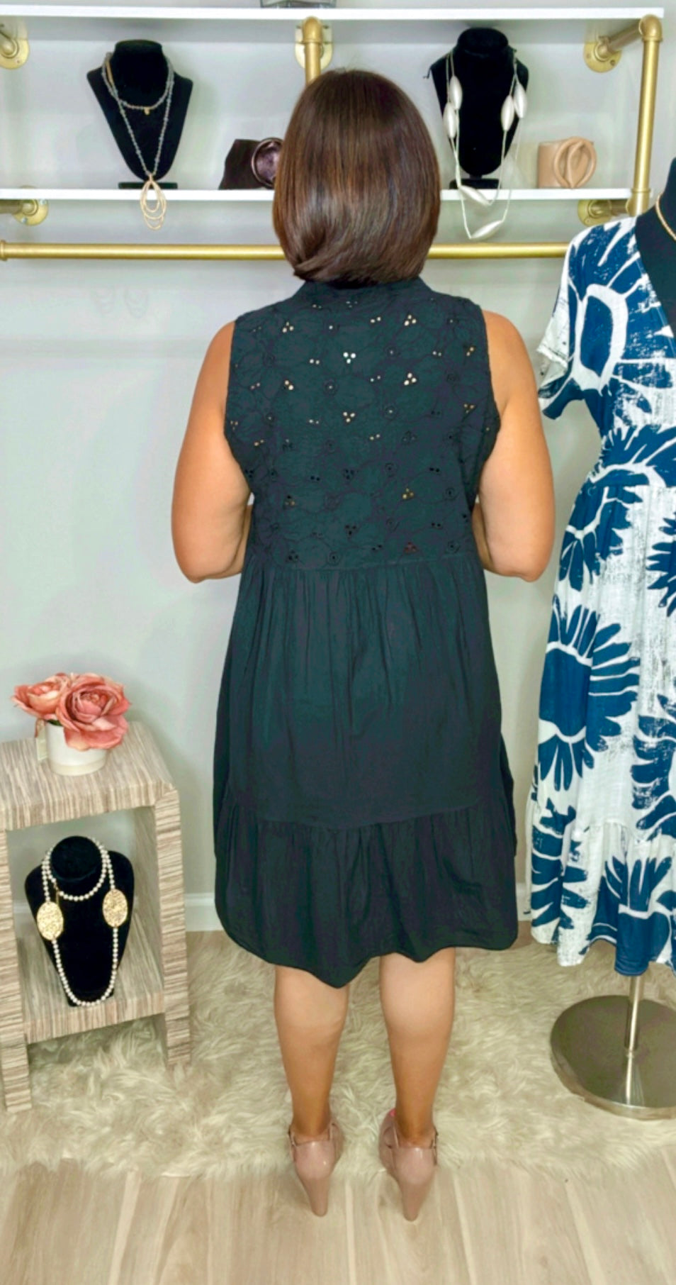 Italian Eyelet Short Dress