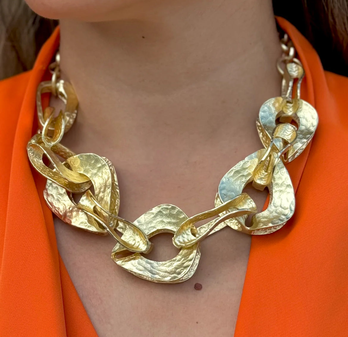 Thick Waive Necklace and bracelet set