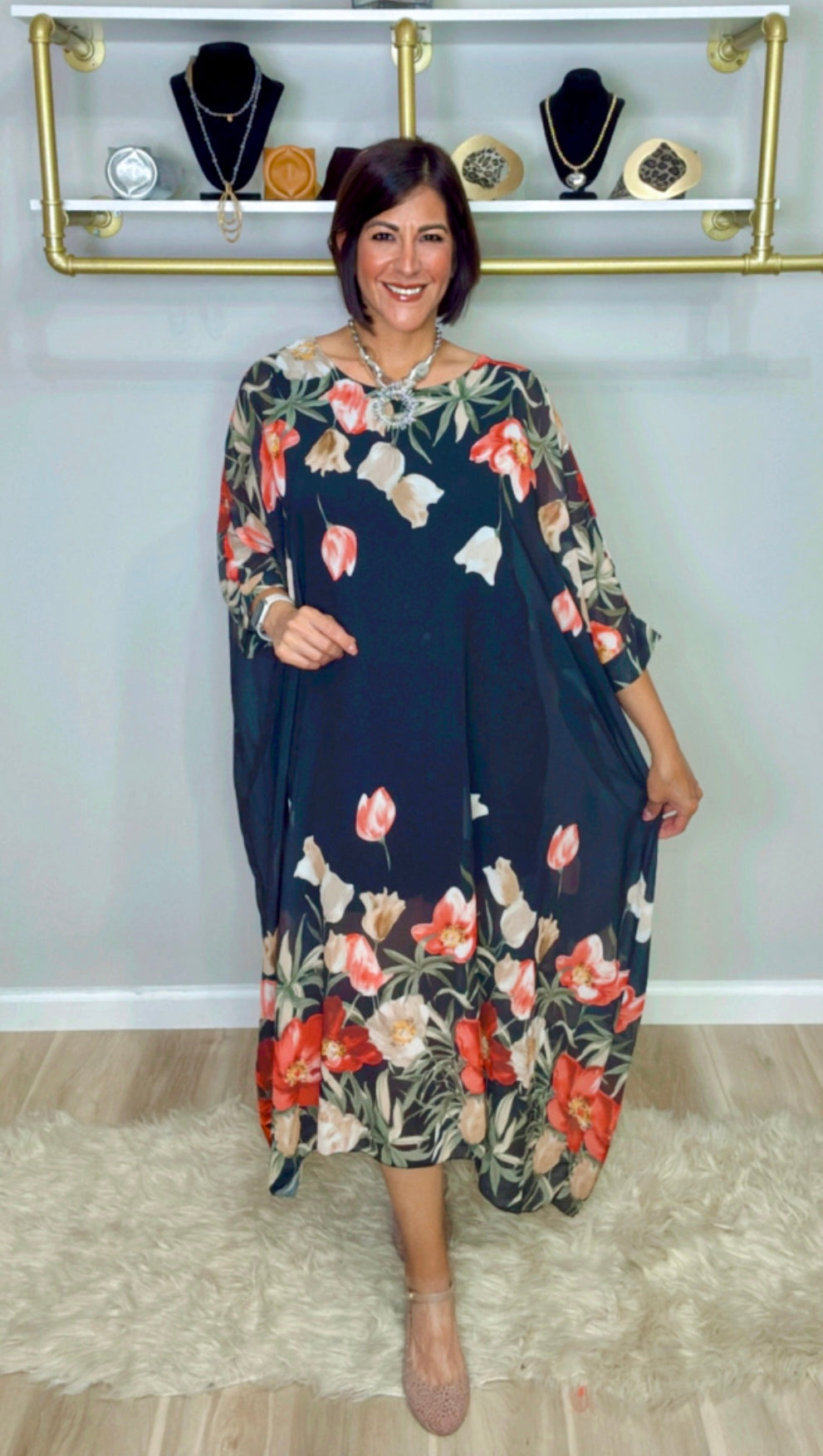 Italian Oversized Stamped Tunic