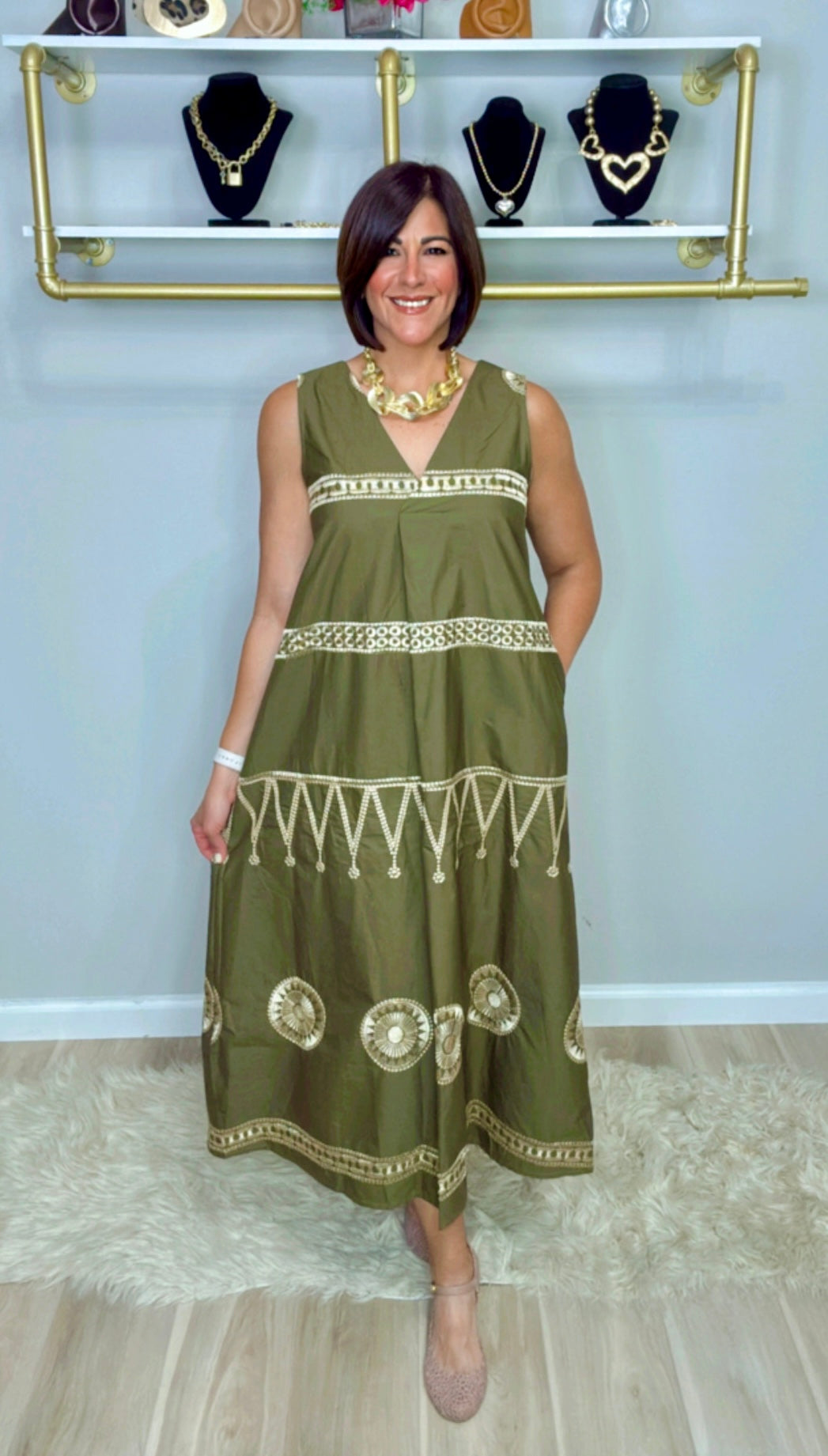 Italian Embroidered Dress