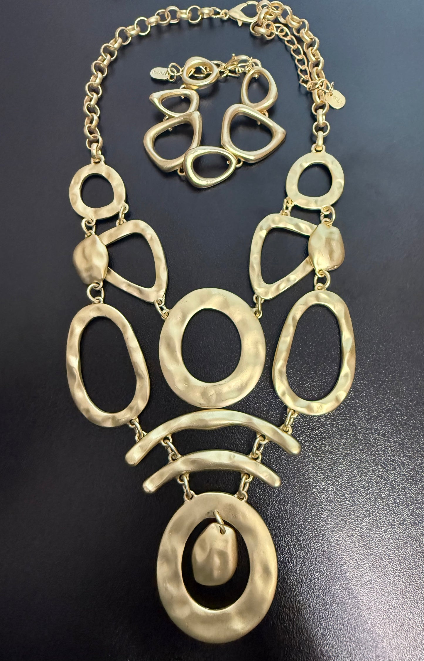 Zamack Two Tier Abstract Necklace Set