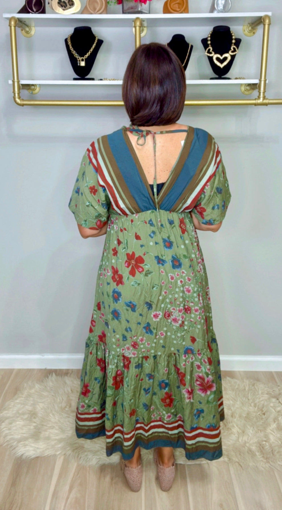 Italian V Neck Dress