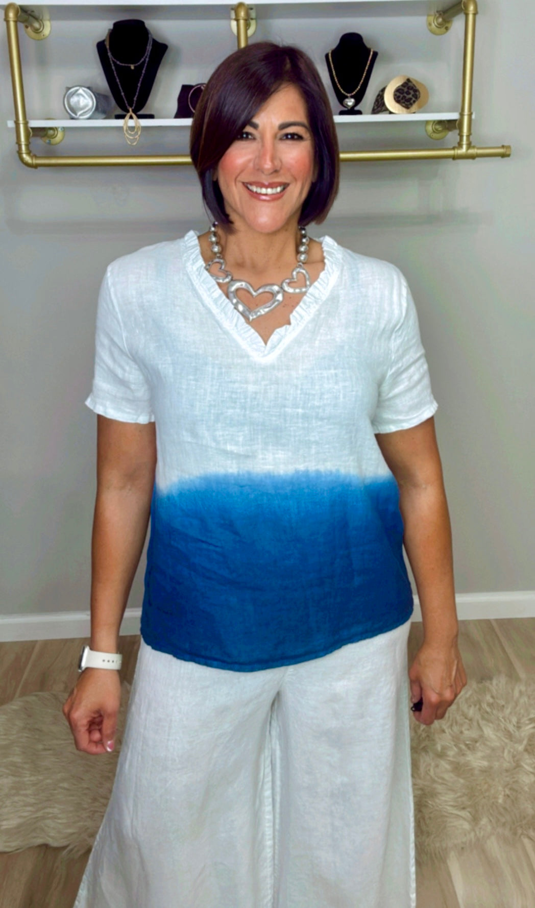 Italian Tie Dye Blouse