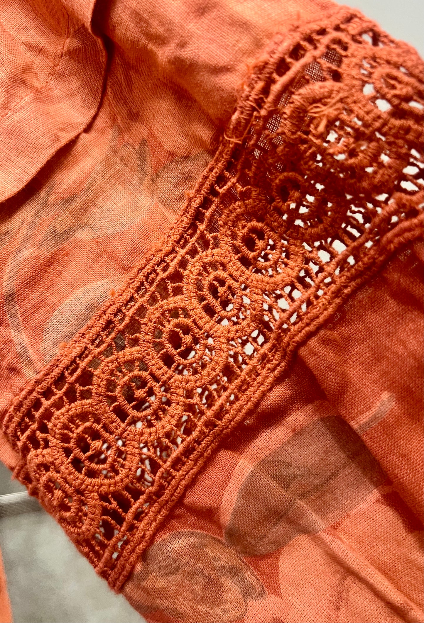 Italian Linen Eyelet Detail Maxi
