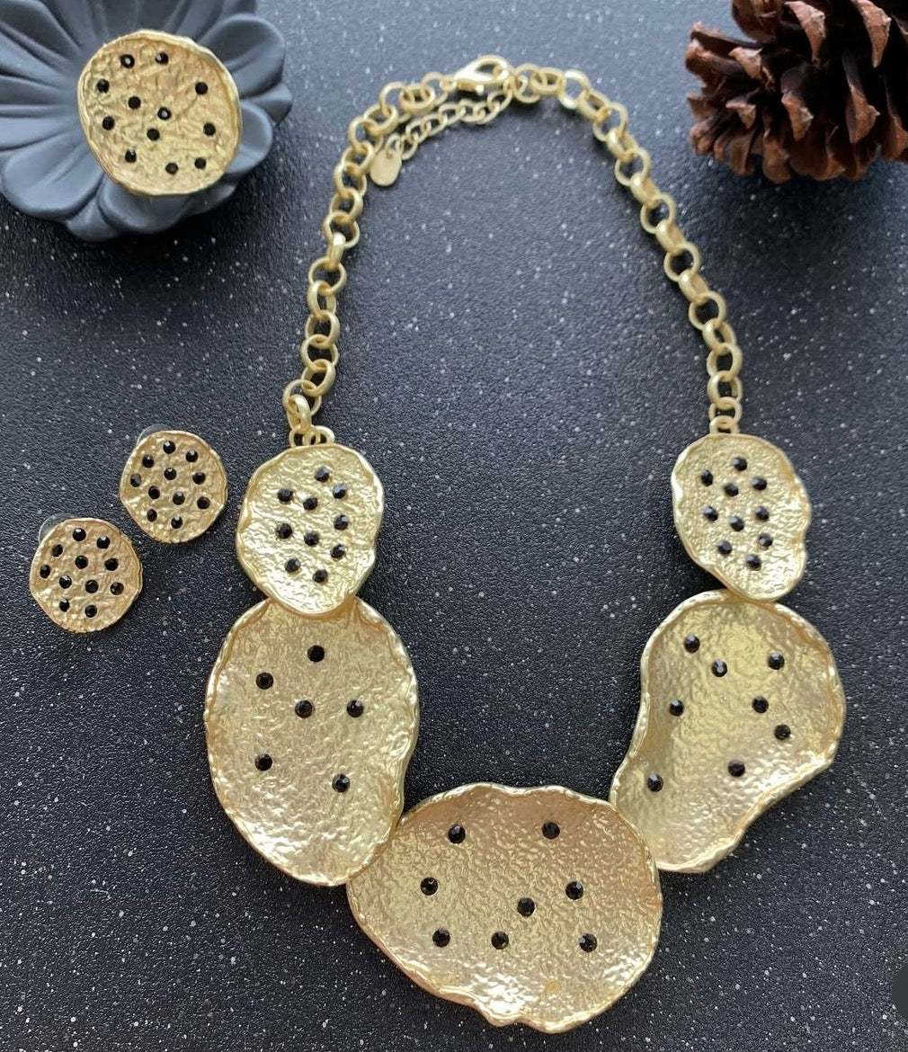 Zamack Hammered Quartz 3 pieces Set