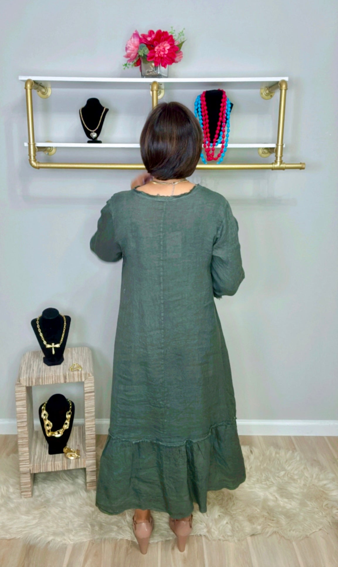 Italian Linen Distressed Maxi