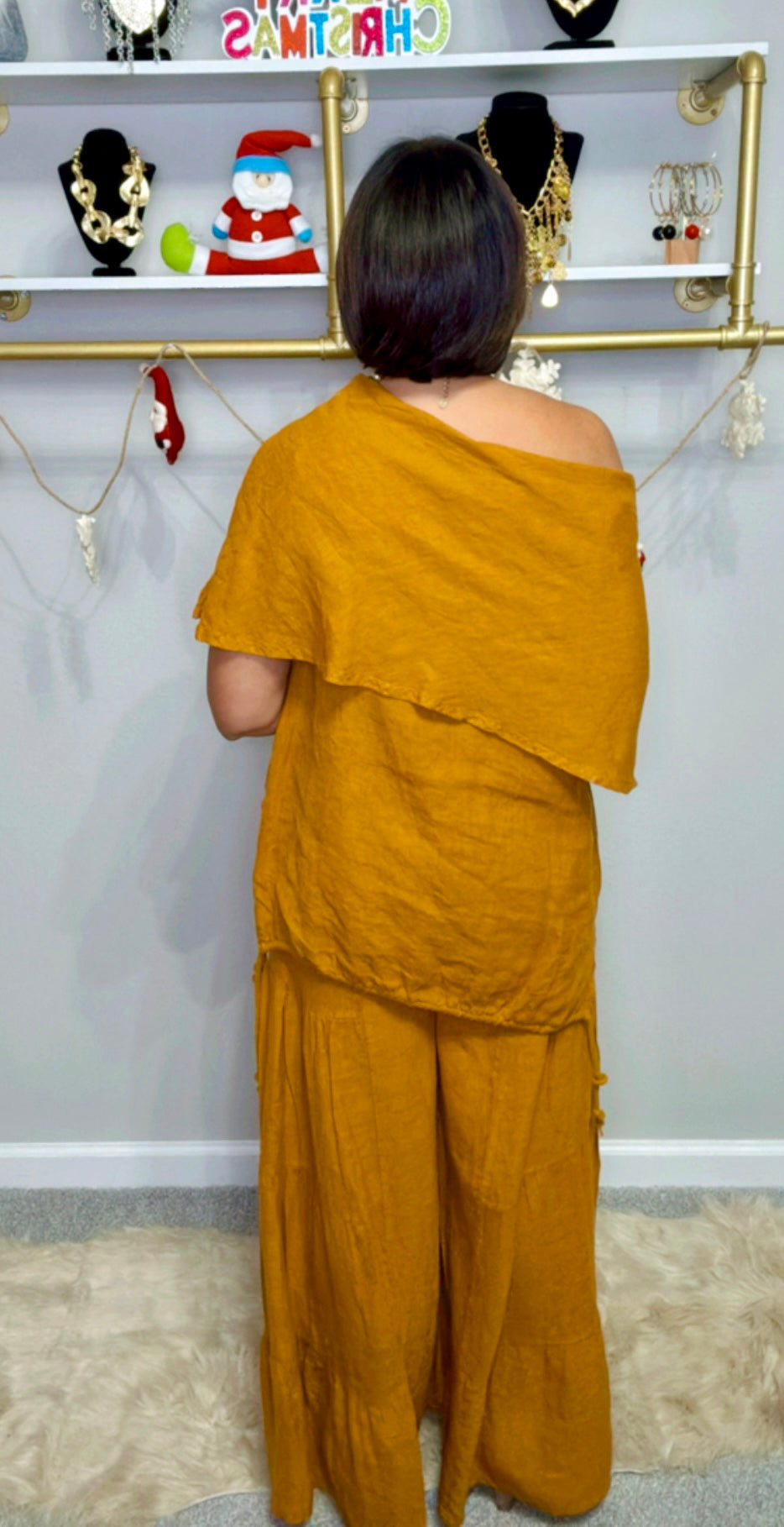 Italian Asymmetric Pant Set