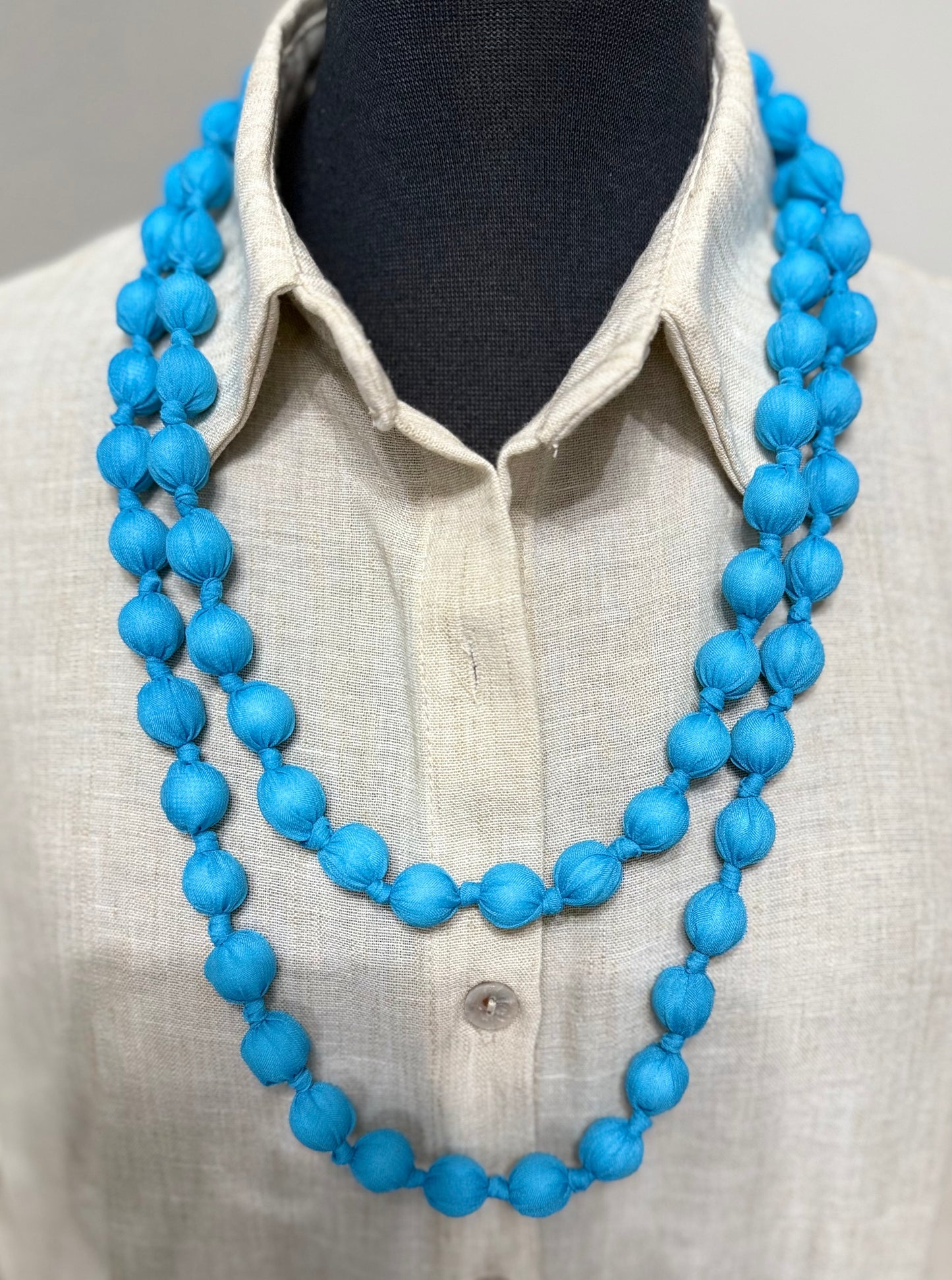 Fabric Long Beads Necklace