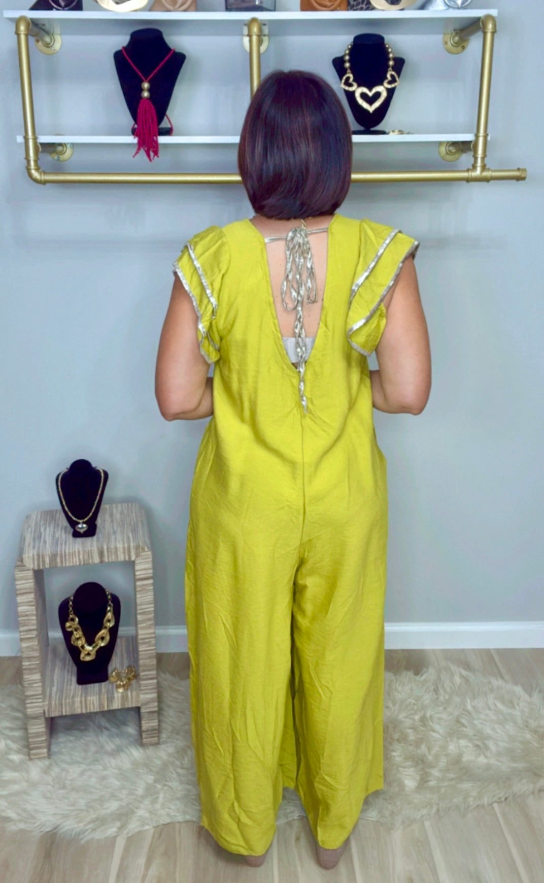Italian Ruffled Sleeves Jumpsuit