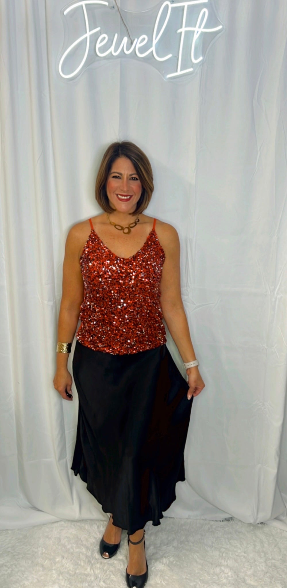 Italian Sequin Tank Top