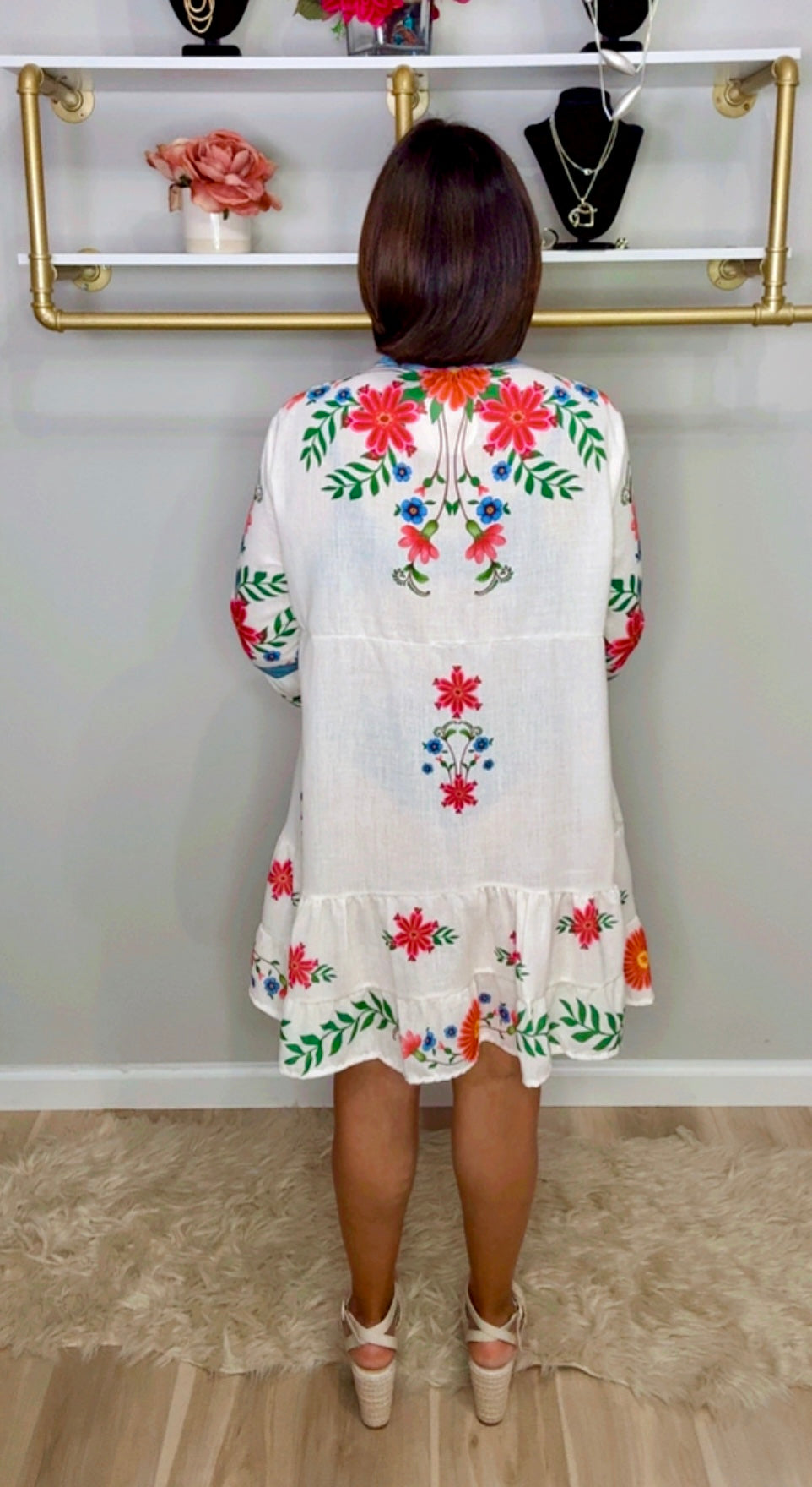 Italian Stamped Dress/Blouse