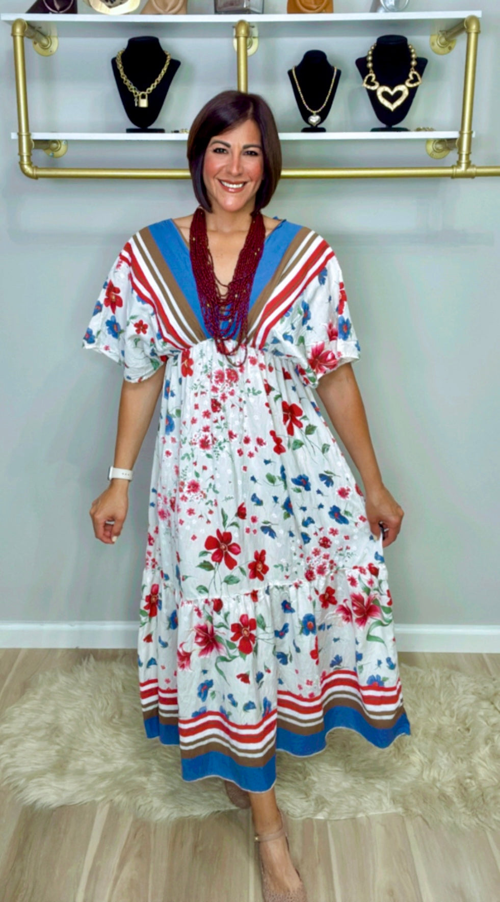 Italian V Neck Dress