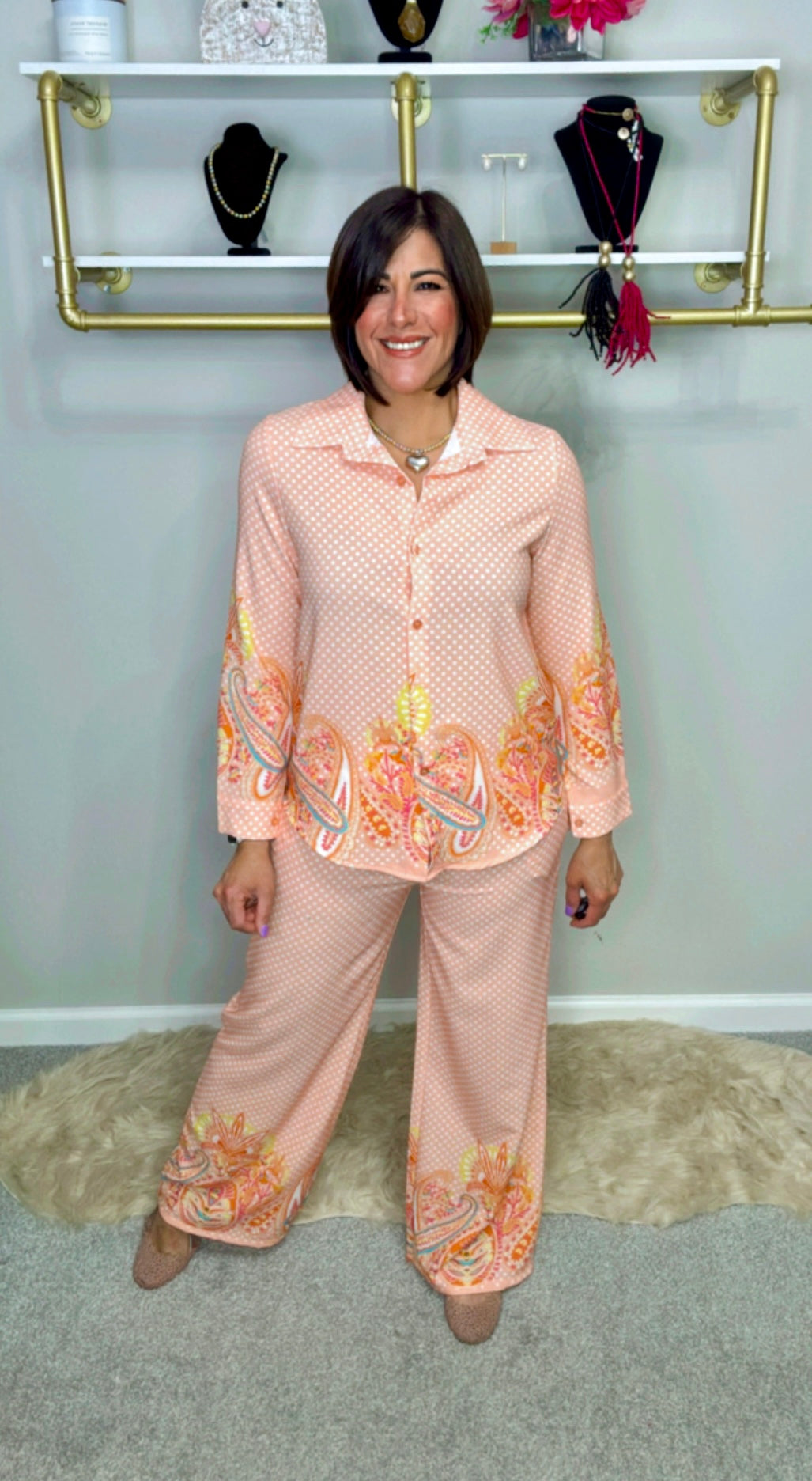Italian Polka Dots Pant Set