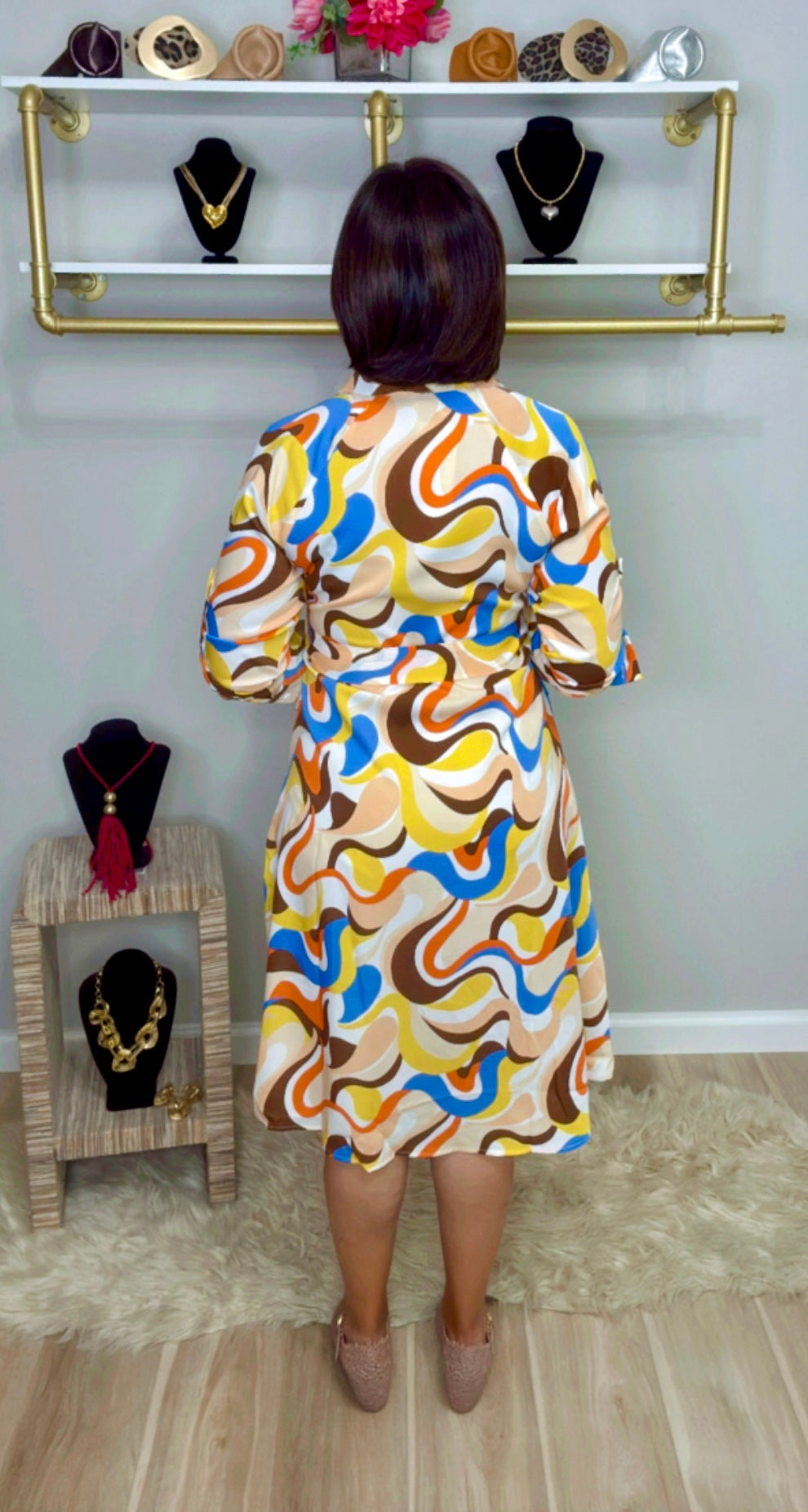 Italian Swirl Stamped Dress
