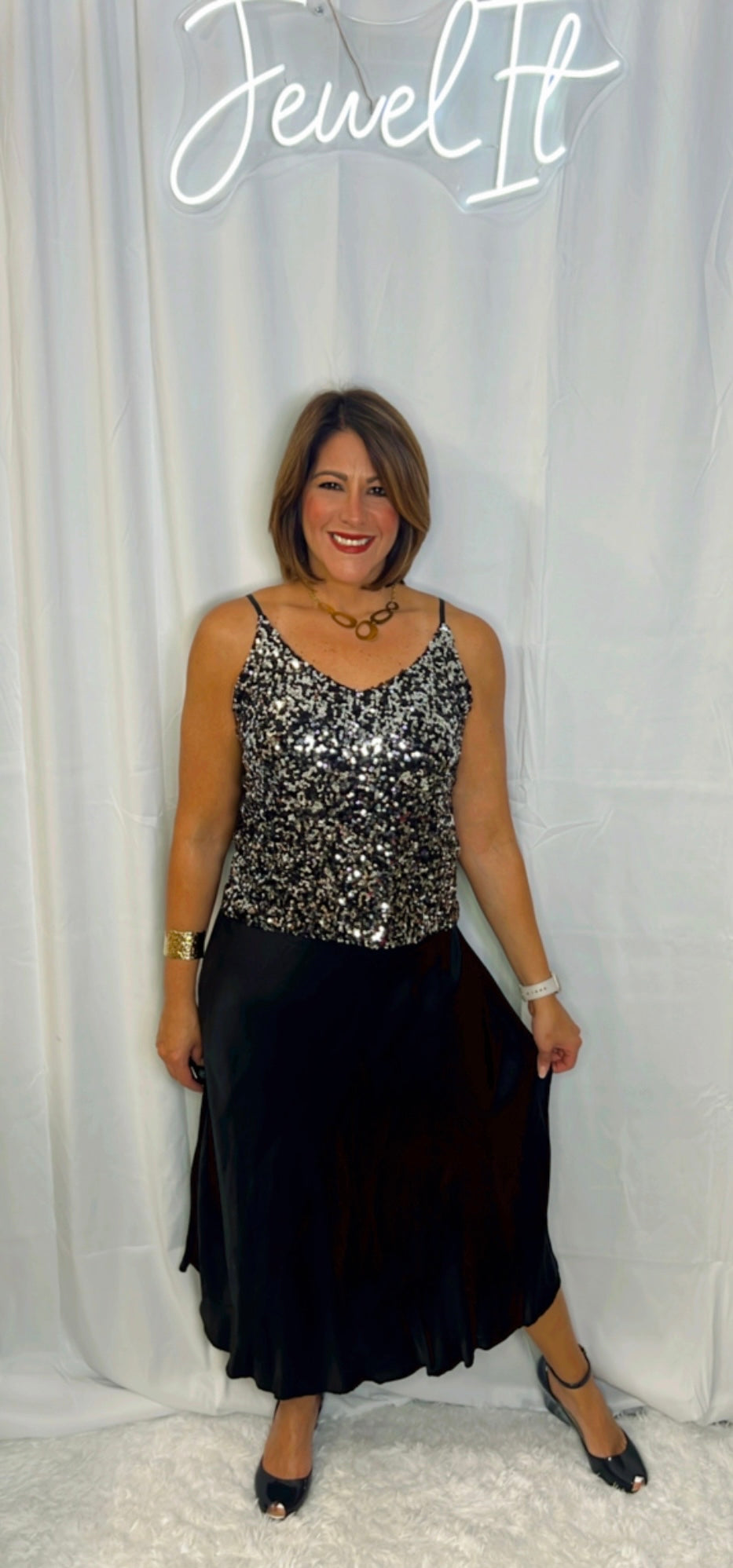 Italian Sequin Tank Top