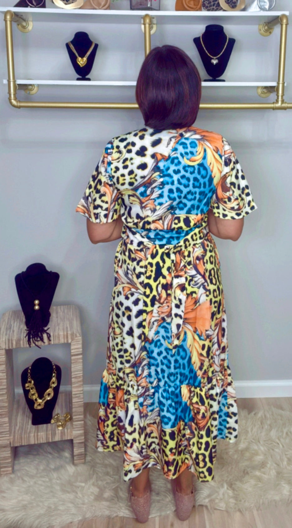Italian Ruffled Hem Dress