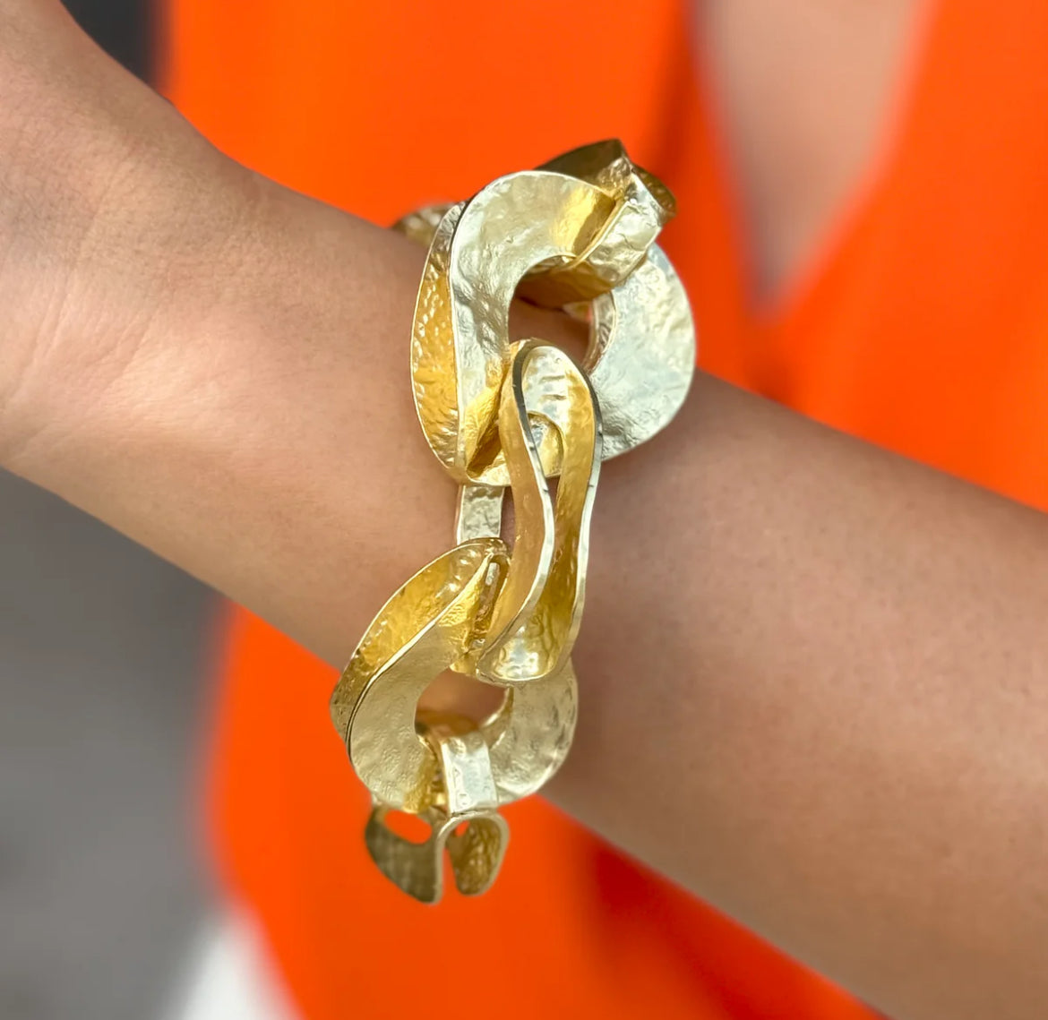 Thick Waive Necklace and bracelet set