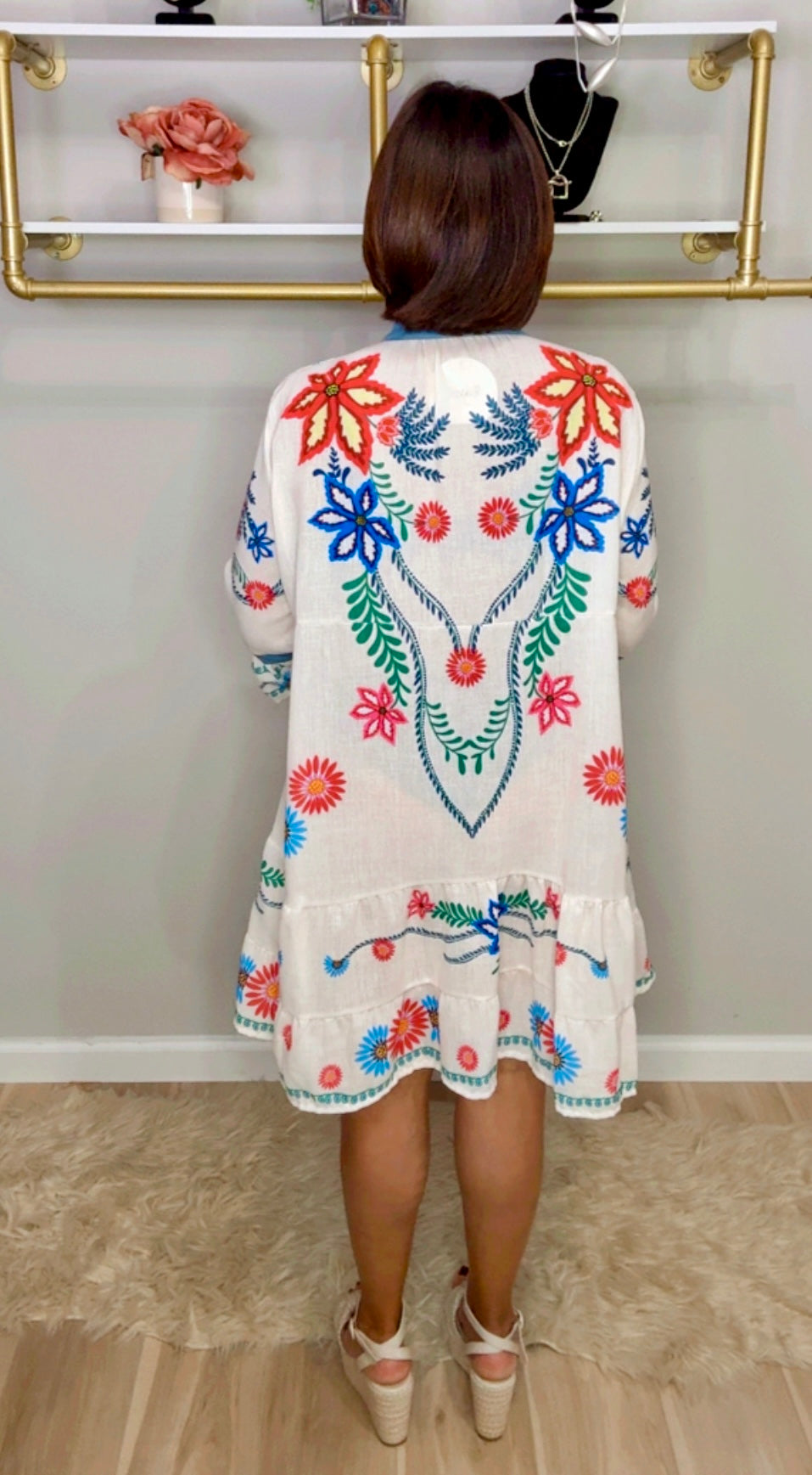 Italian Stamped Dress/Blouse