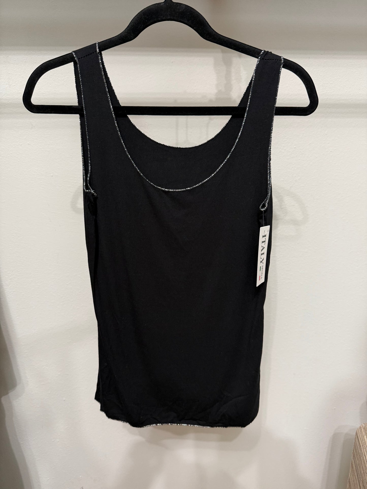 Italian Silver Trim Tank Top
