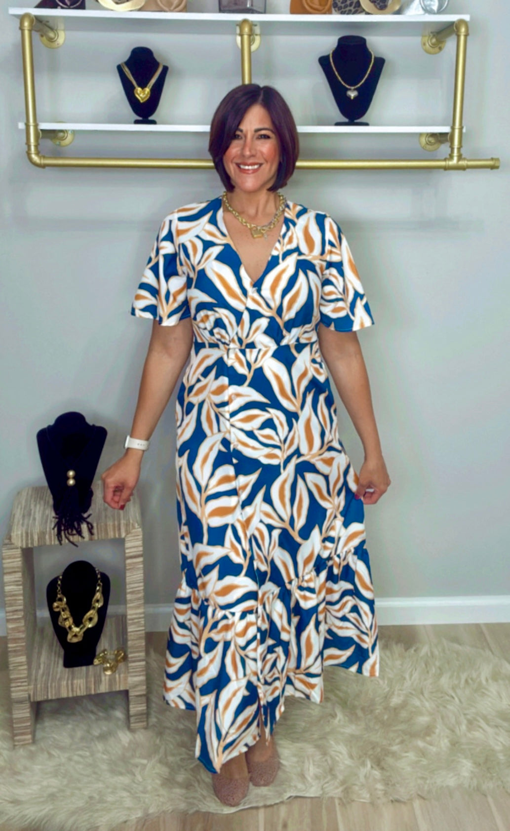 Italian Ruffled Hem Dress