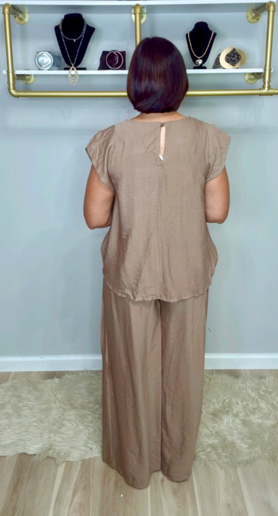 Italian Embroidered Sleeves Pant Set