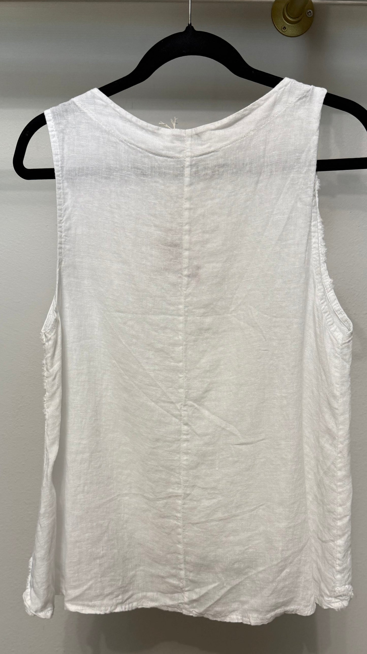 Italian Linen Flower Distressed blouse