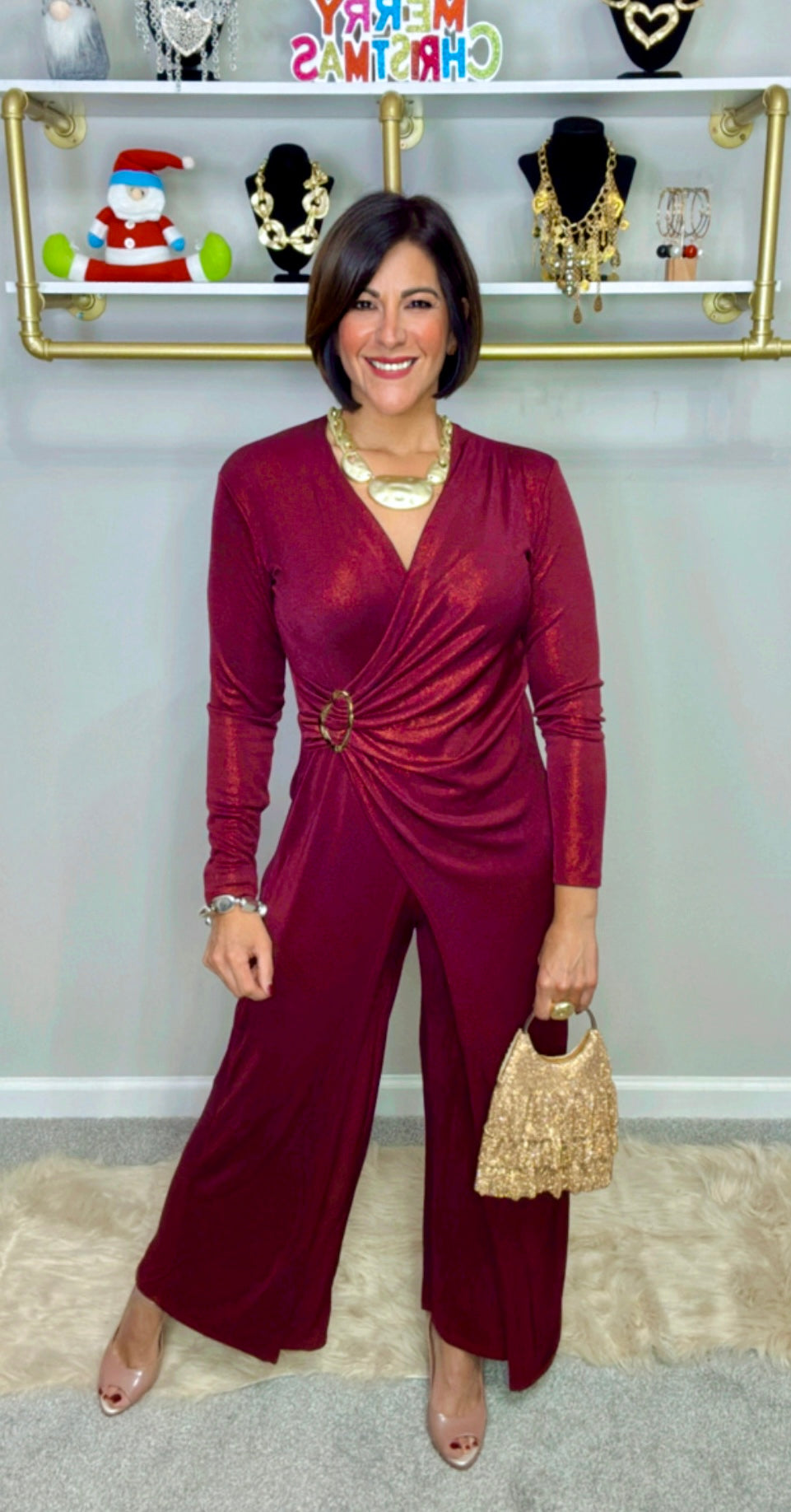 Italian Metallic Jumpsuit