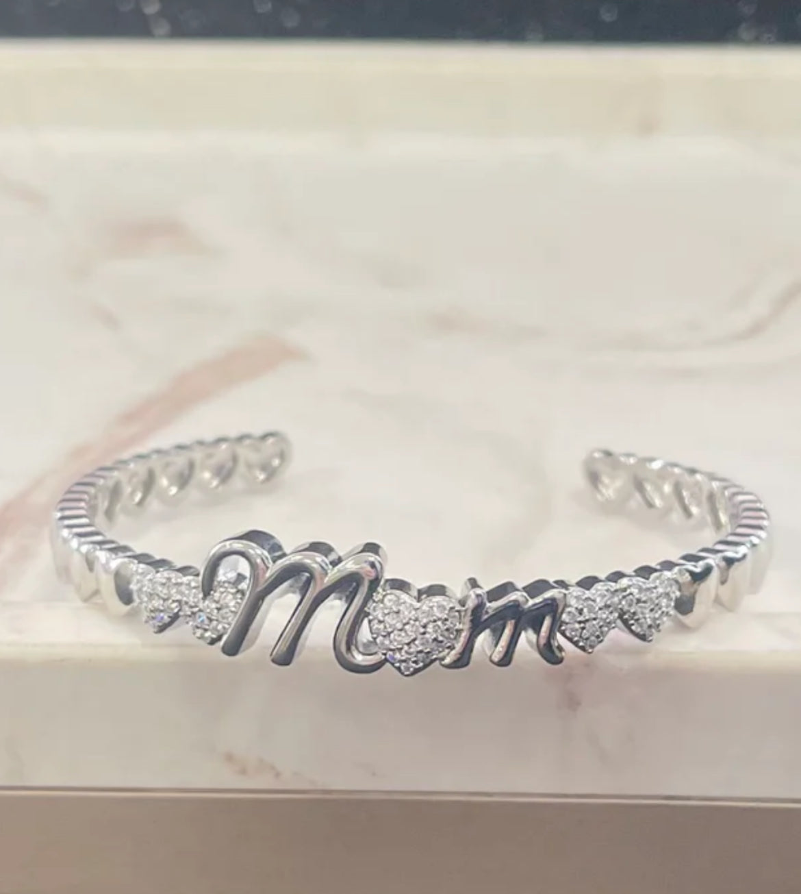 Mom Quartz Cuff Bracelet