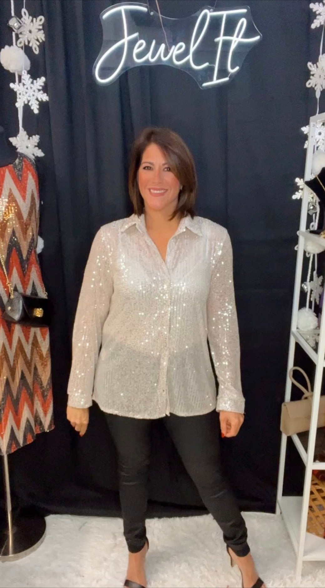 Italian sequin blouse