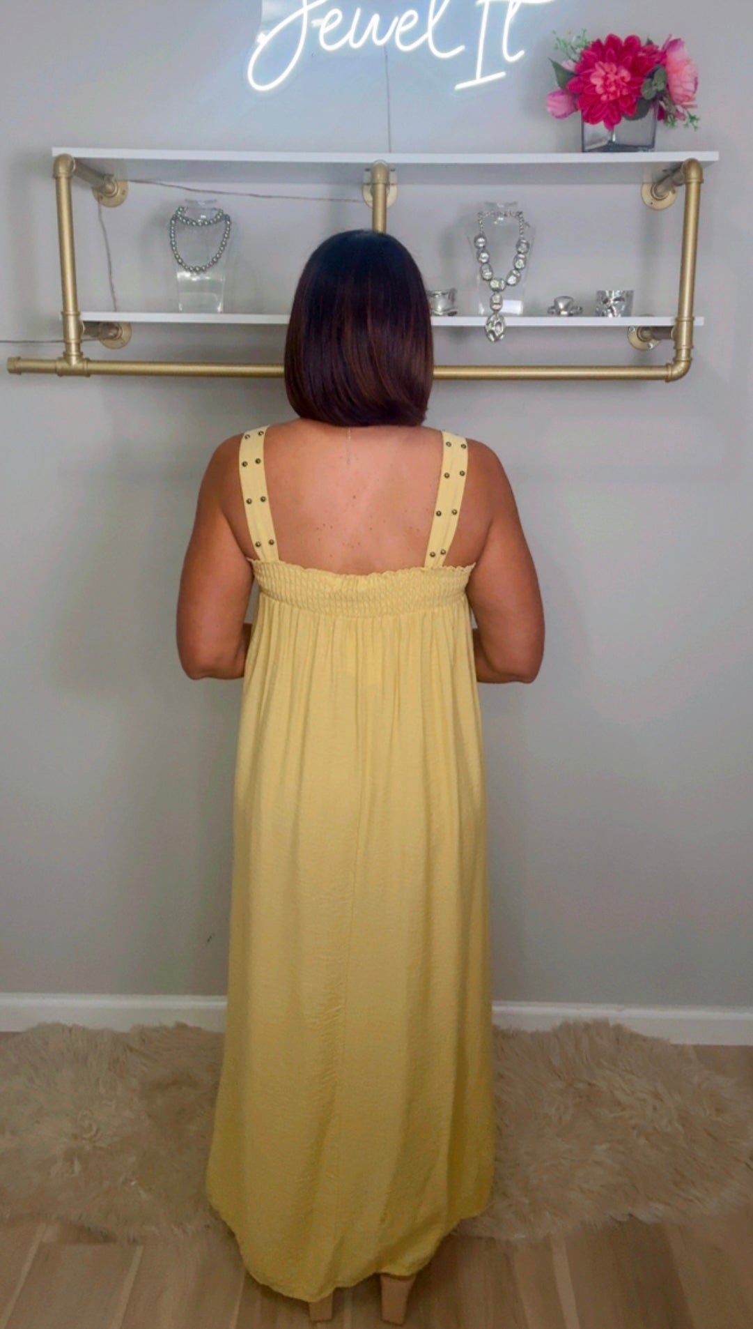 Italian Studs Sleeves Maxi