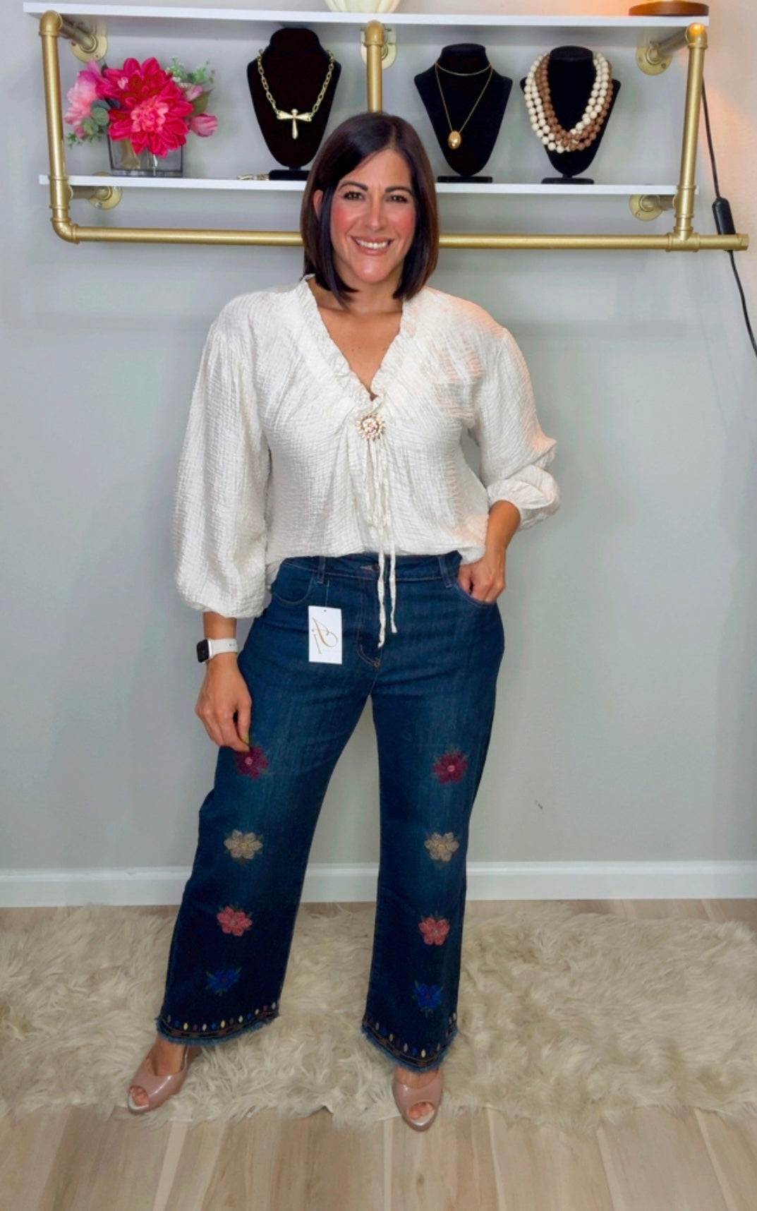 Italian Embroidery Jean