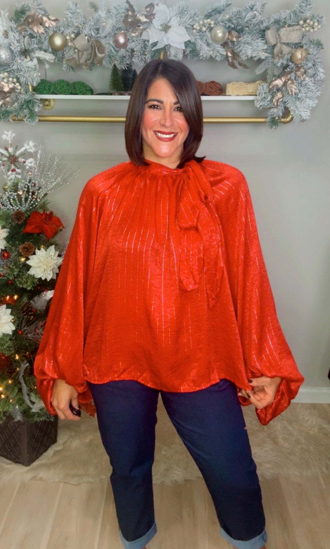 Italian Pinned Stripes Blouse