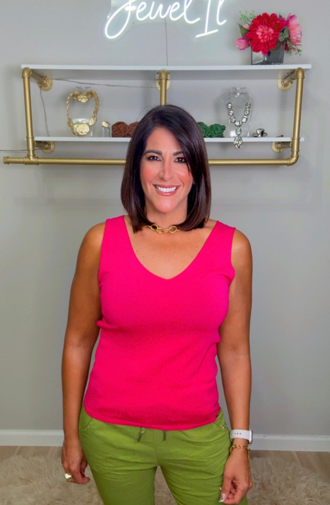 Italian V Neck Tank Top