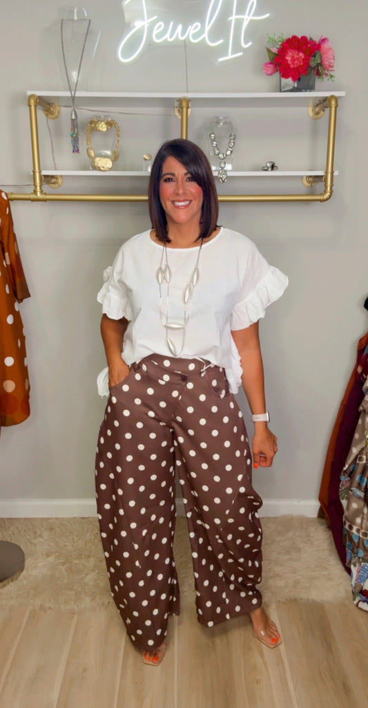 Italian Barrel Pants Polka Dots