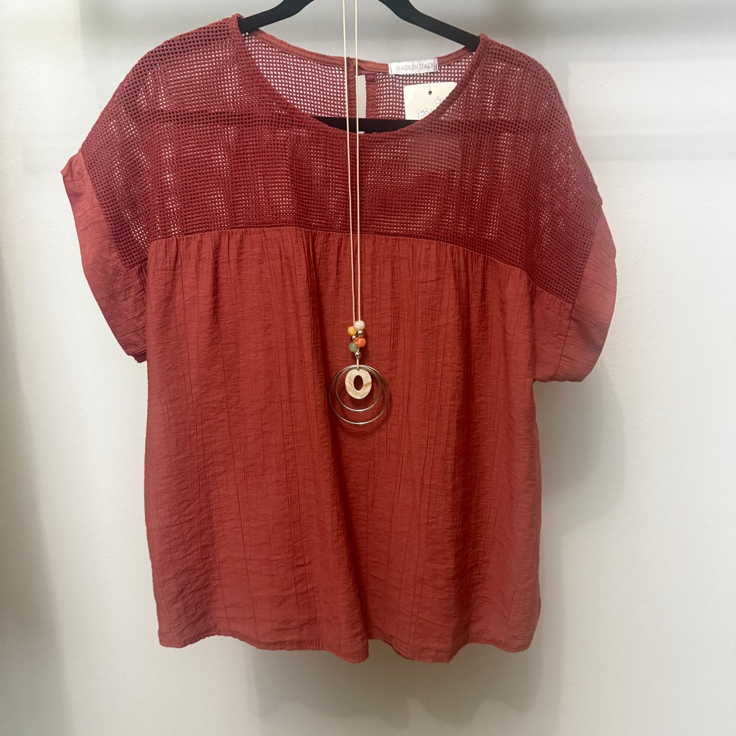 Italian Top Mesh Blouse