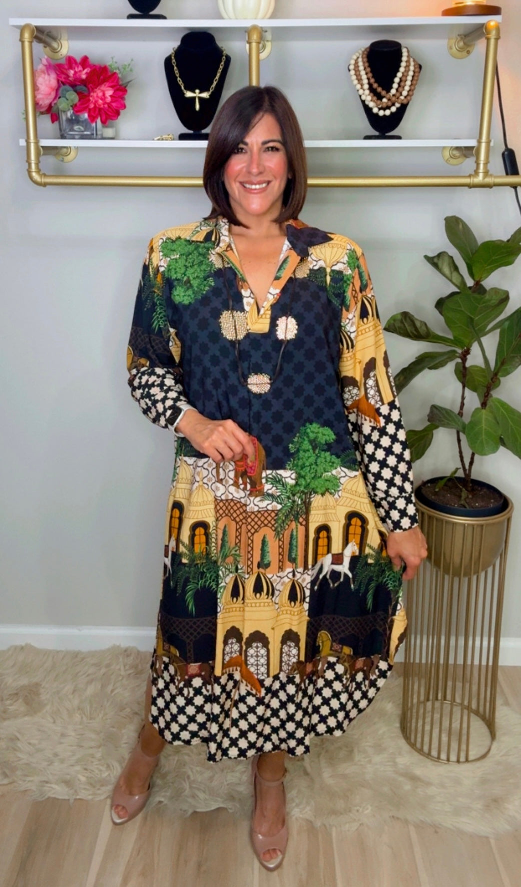 Italian Egyptian Stamped Dress Shirt