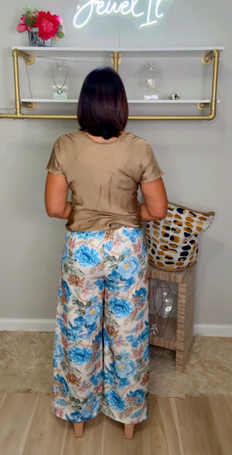 Italian Flower Stamped trouser