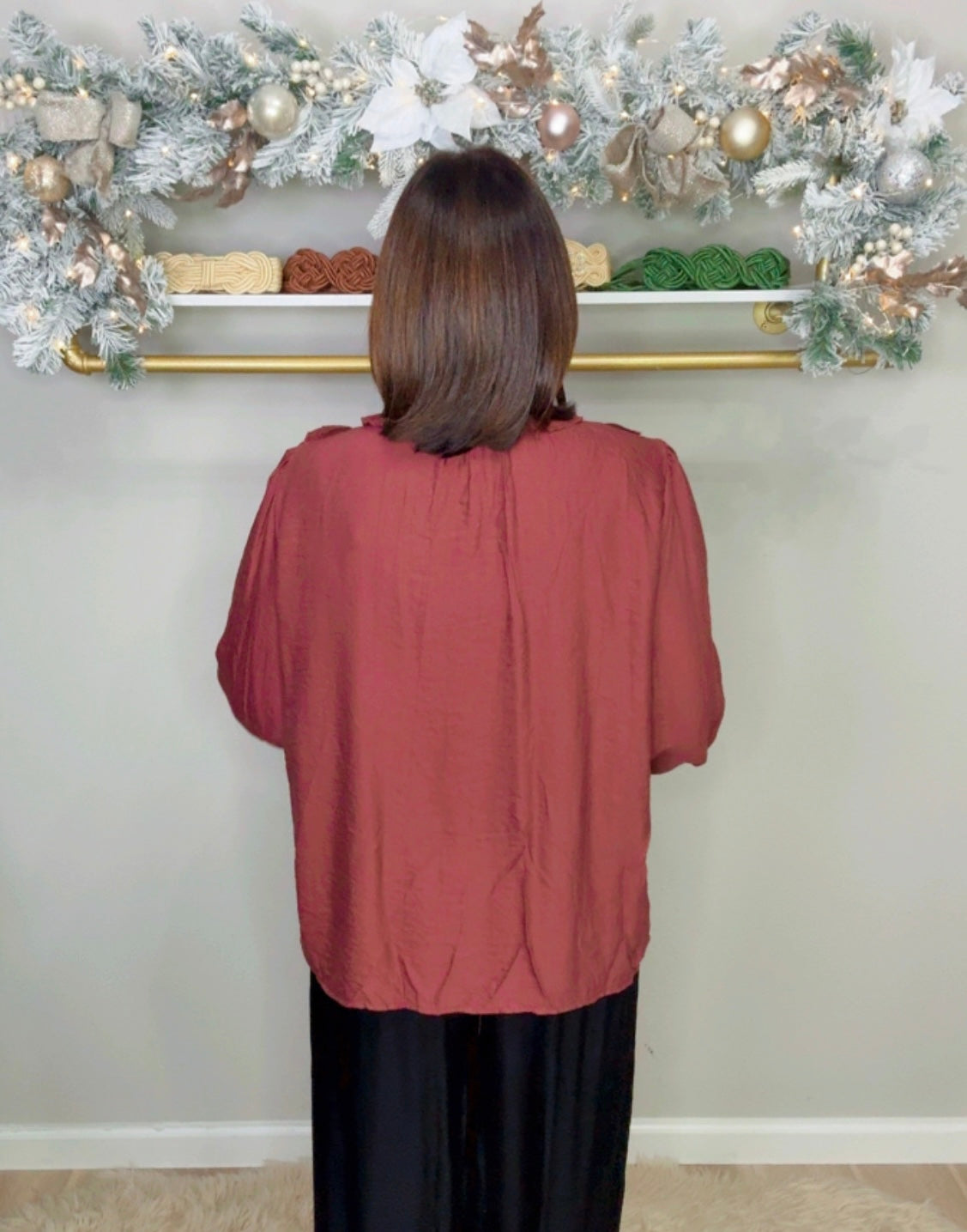Italian Ruffle Blouse