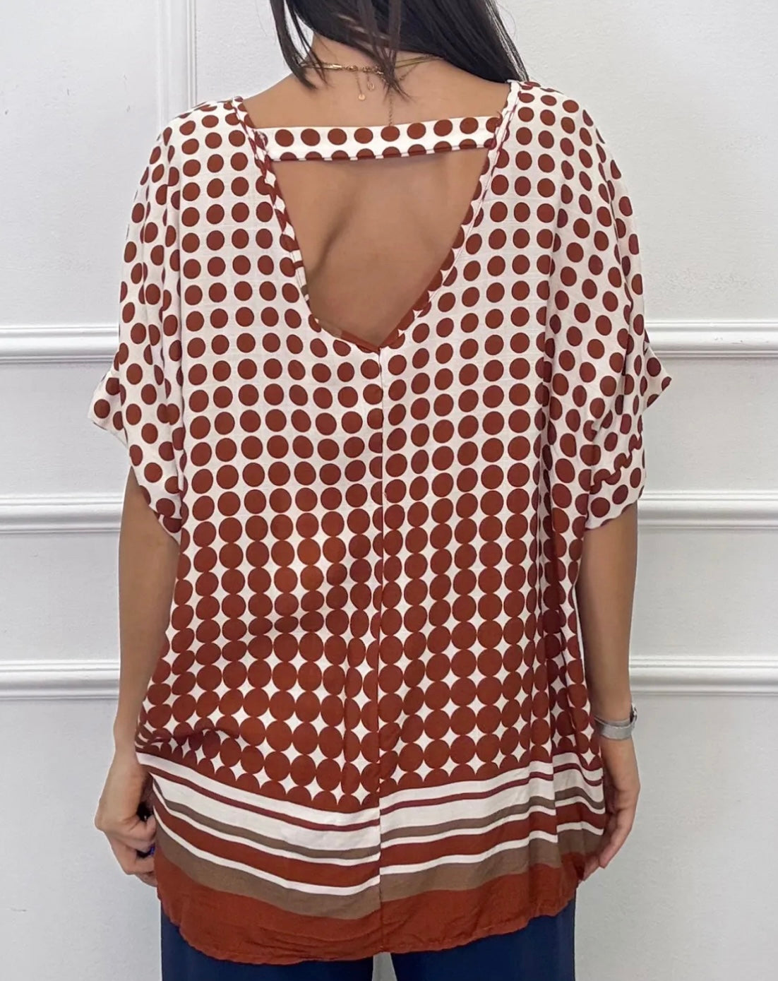 Italian Polka Dots Stamped blouse