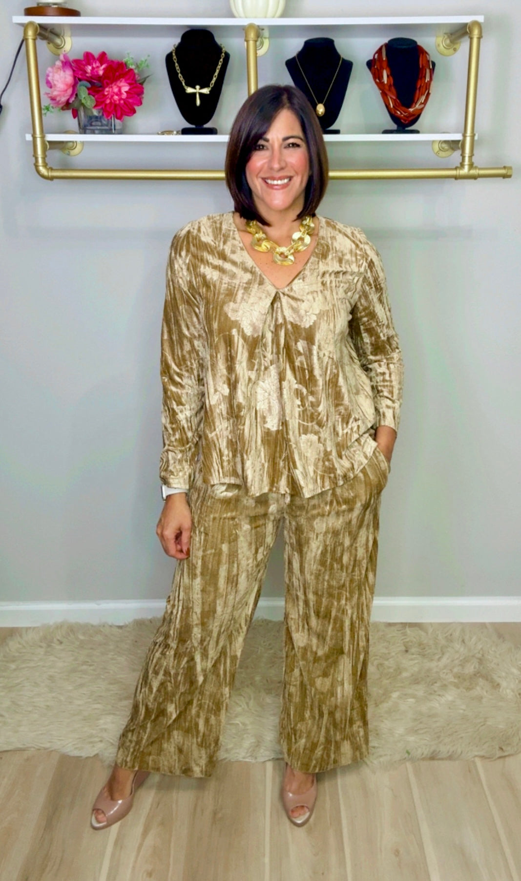 Italian Velvet Pant Set