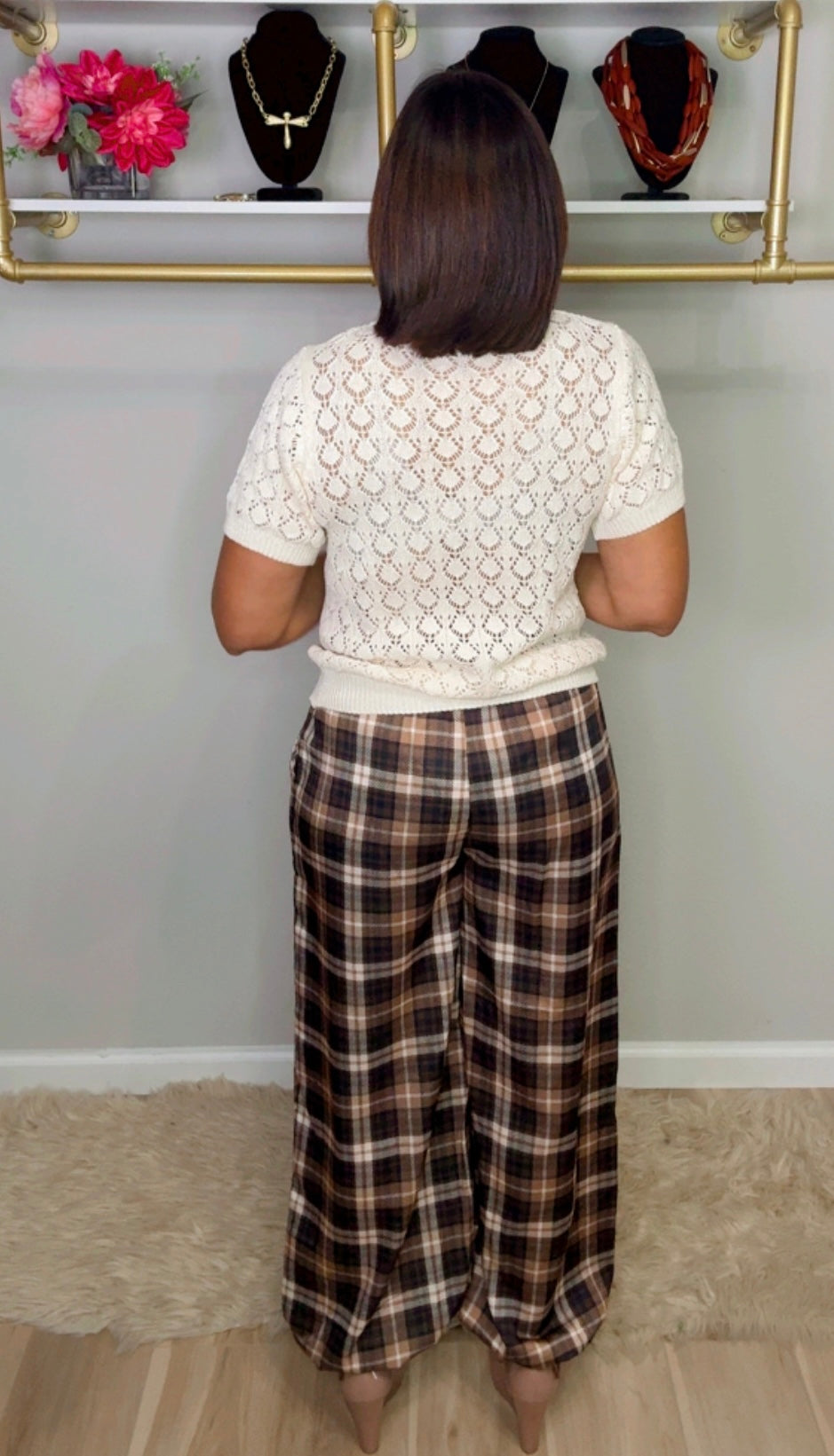 Italian Square Stamped Bubble Pants