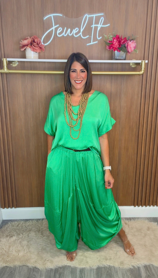 Italian Draped Pant Set
