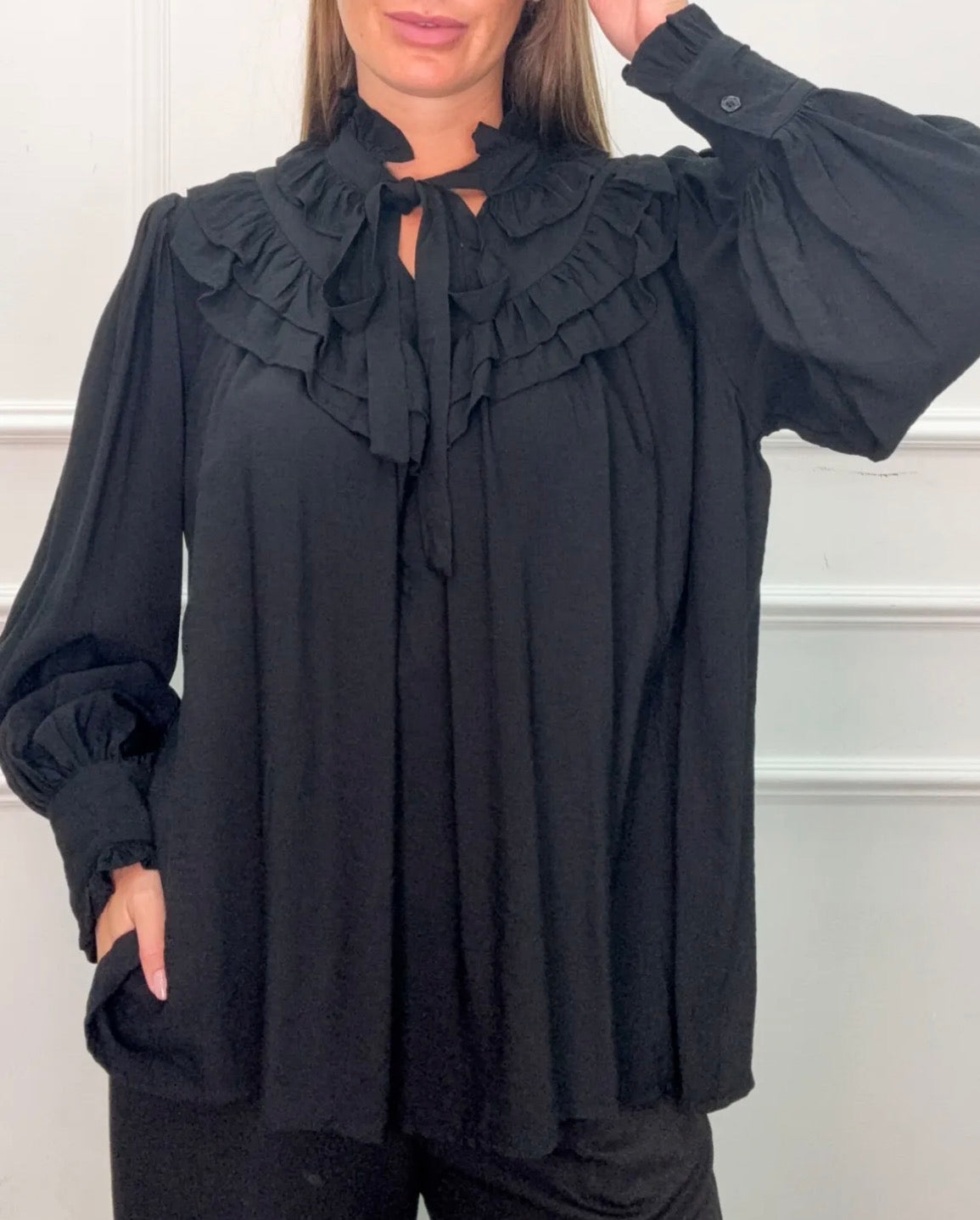 Italian Ruffle Blouse