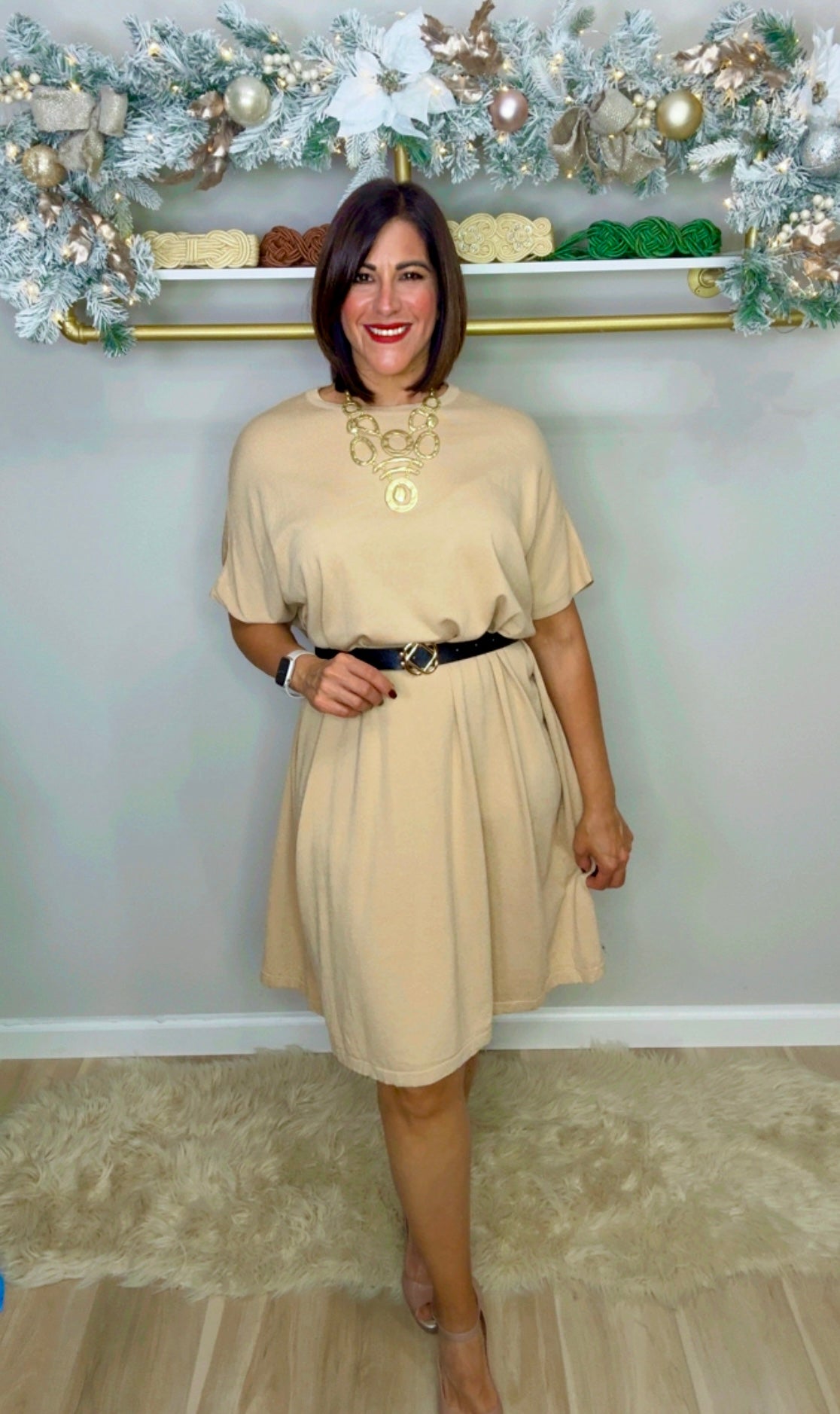 Italian Ovesized Dress Shirt belt included