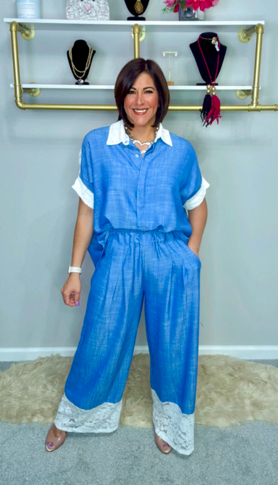 Italian Lace Pant Set