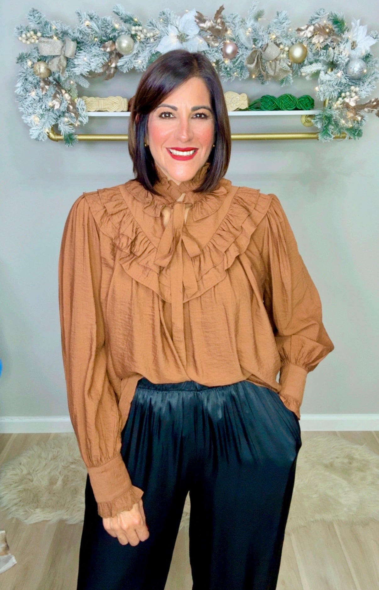 Italian Ruffle Blouse