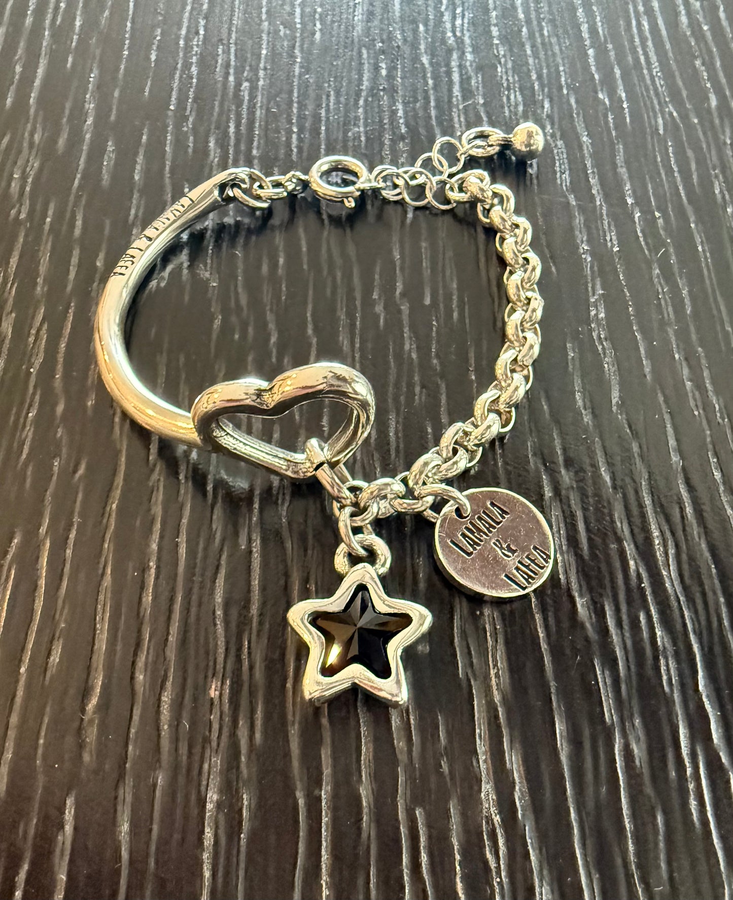 La Mala y La Fea Heart Bracelet with Swarovski