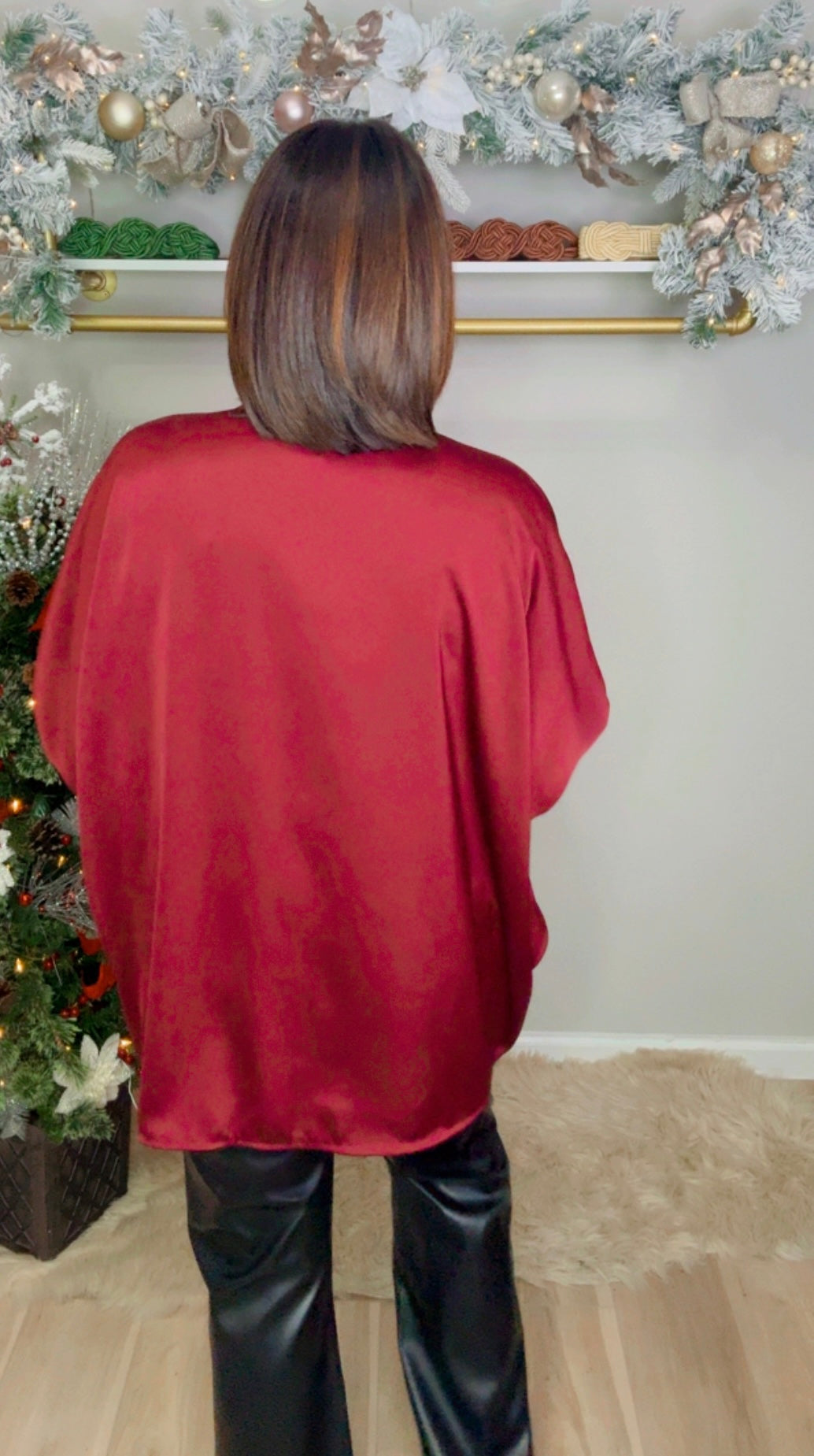 Italian Oversized Satén Tunic
