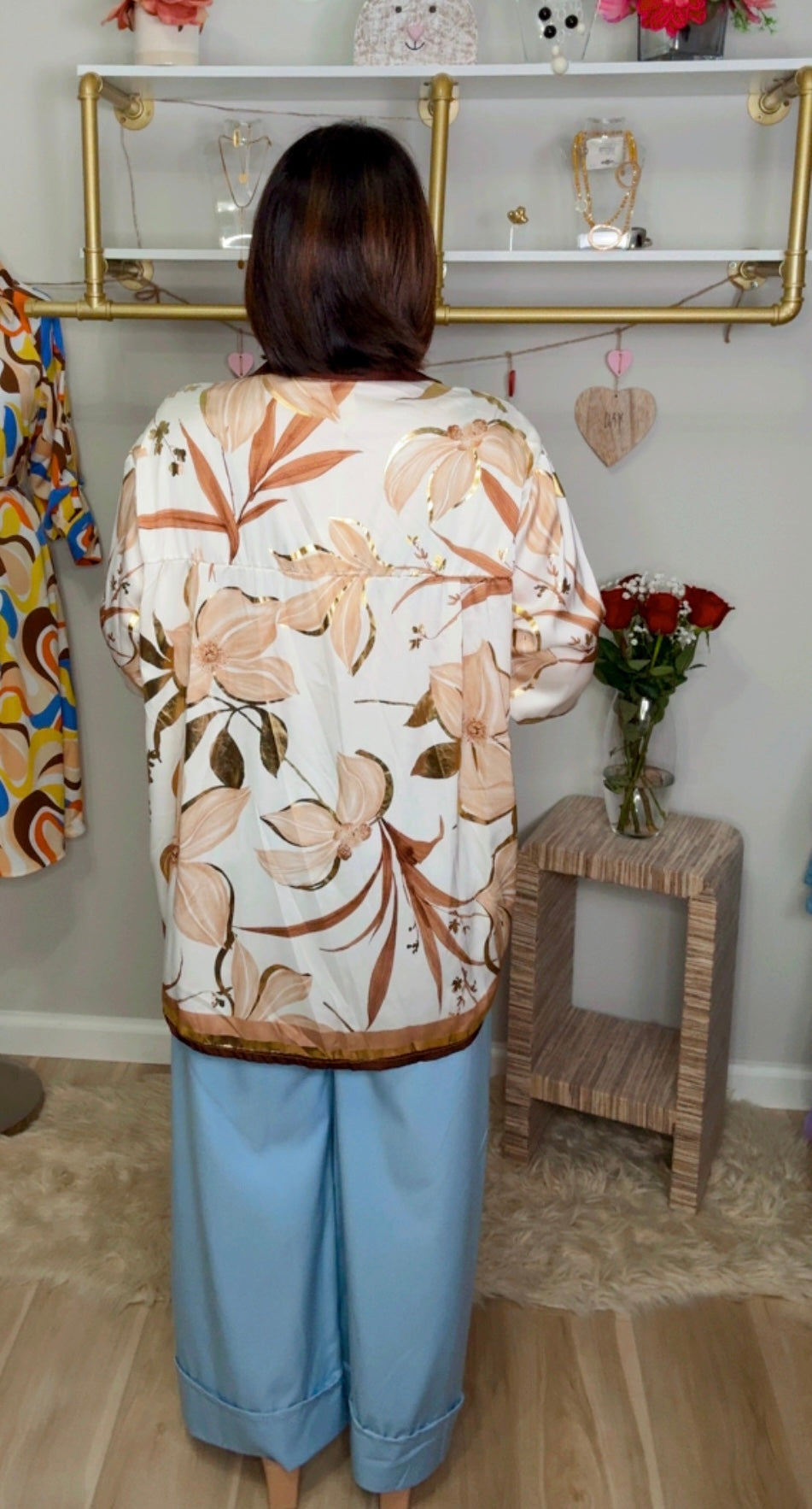 Italian Flower Stamped Tunic