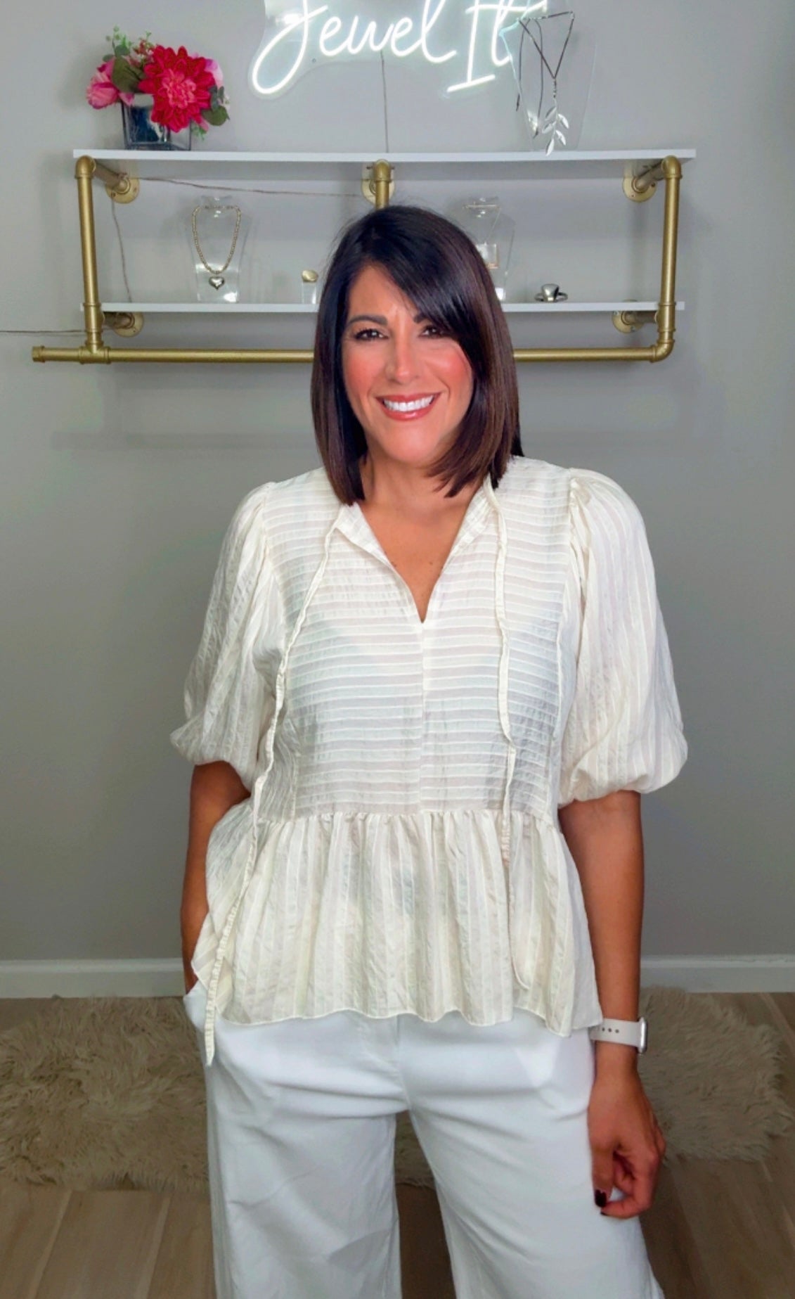 Italian Peplum Blouse